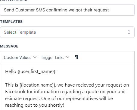 send customer notification